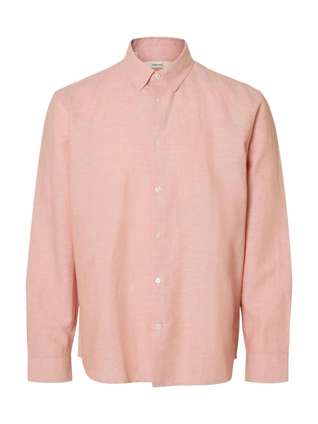 Slmregclaus Clay Linenblend Ls Sht fra Selected