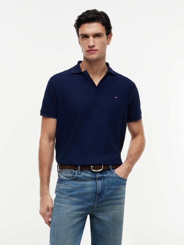 Jonny Collar Texture Reg Polo fra Tommy Hilfiger