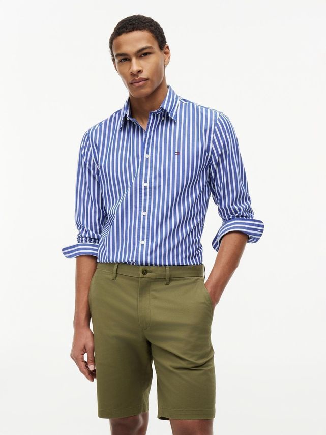 Flex Poplin Seasonal Stripe Sht fra Tommy Hilfiger