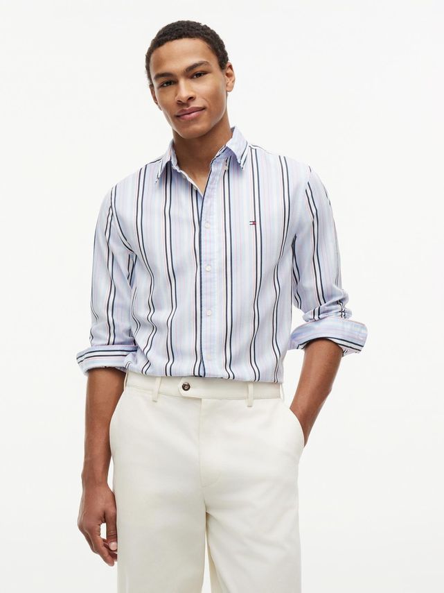 Poplin Multi Stpe Shirt fra Tommy Hilfiger