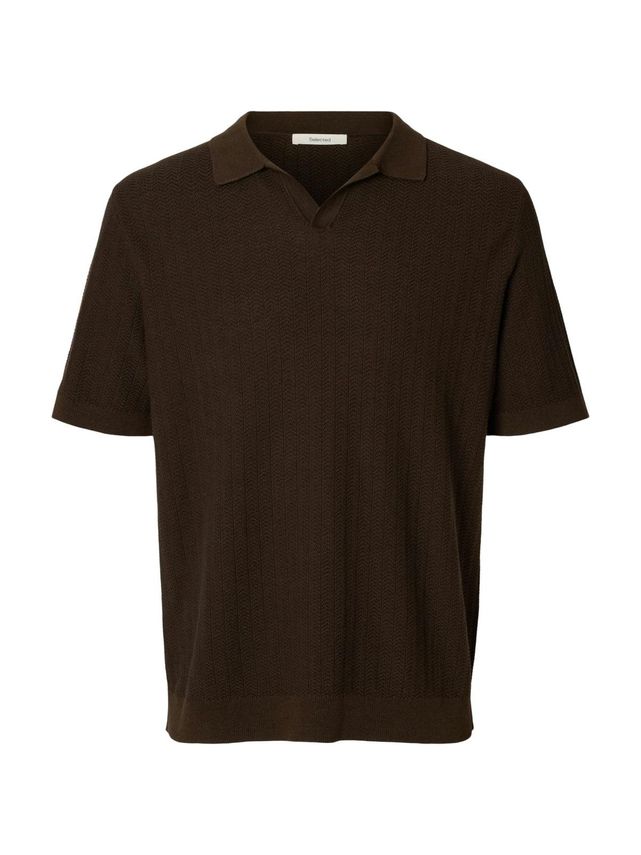 Slhmattis Ss Linen Blend Struc Polo fra Selected