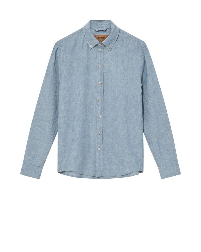Mmgtheo Linen Fine Stripe Shirt fra Mos Mosh