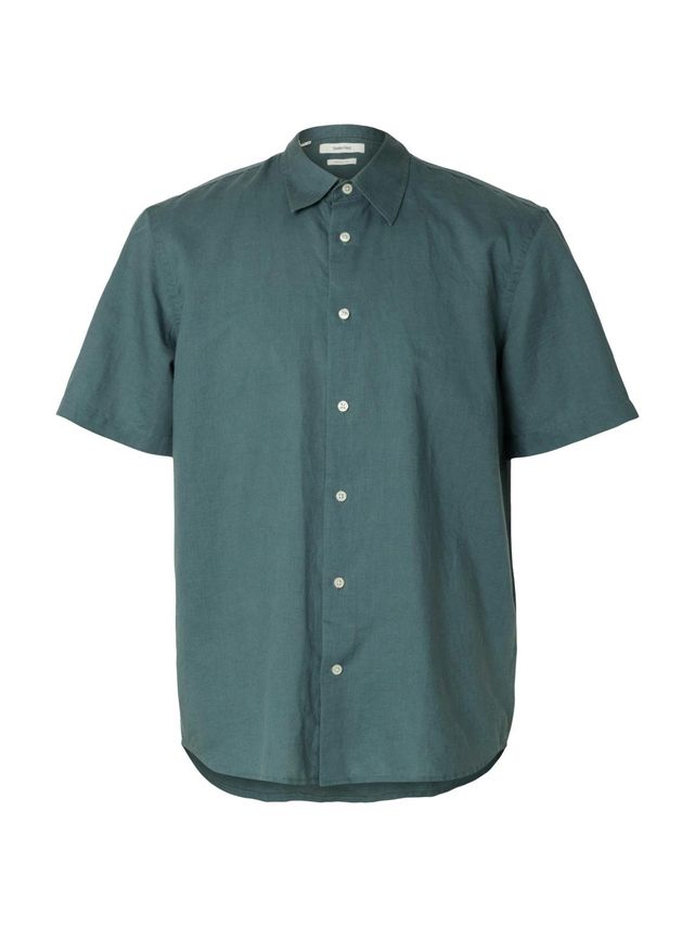 Slmregclaus Clay Linenblend Ss Sht fra Selected