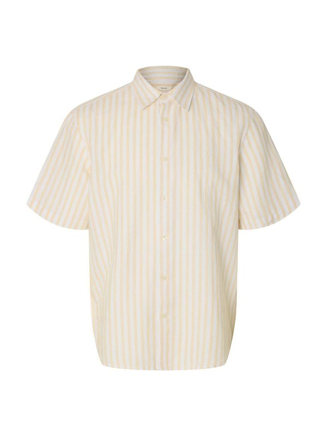 Slmregclaus Clay Linenblend Ss Sht fra Selected