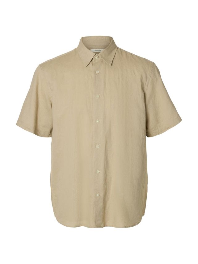 Slmregclaus Clay Linenblend Ss Sht fra Selected