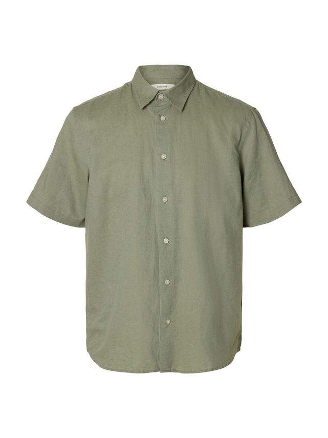 Slmregclaus Clay Linenblend Ss Sht fra Selected