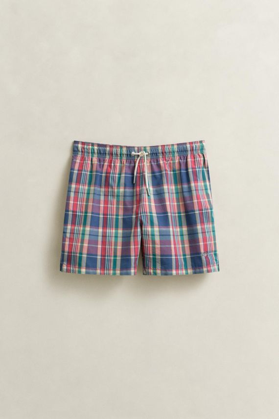 Madras Check Swim Shorts fra Gant