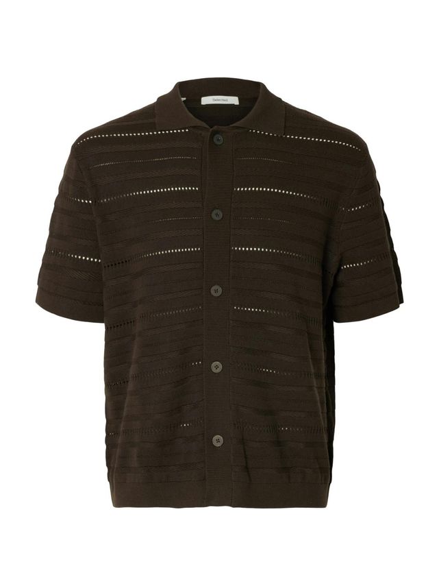 Slhpalle Ss Knit Polo Cardigan fra Selected
