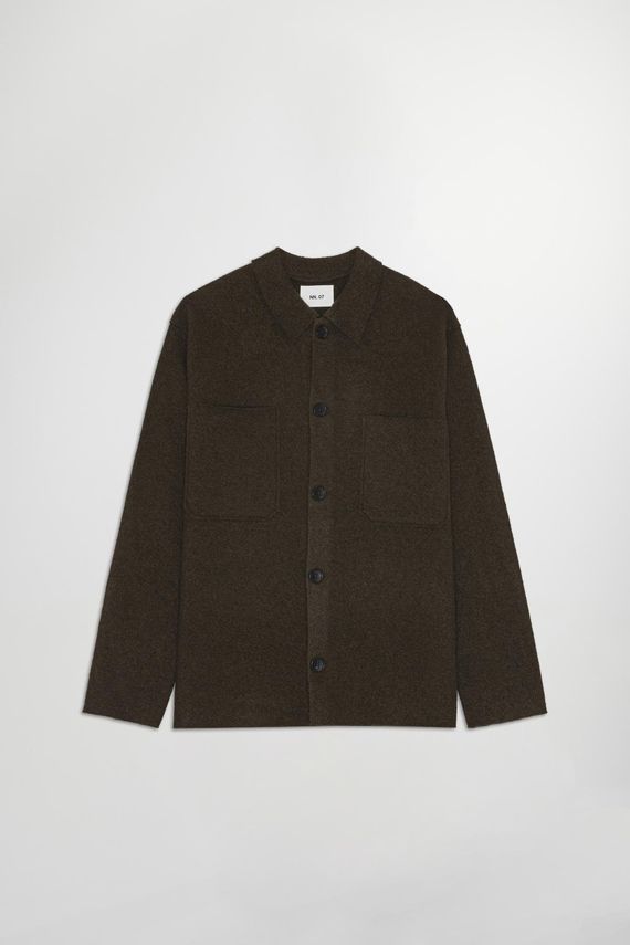 NN07 Jonas 6398 Casual Overshirt i Merinould - Tilbud!