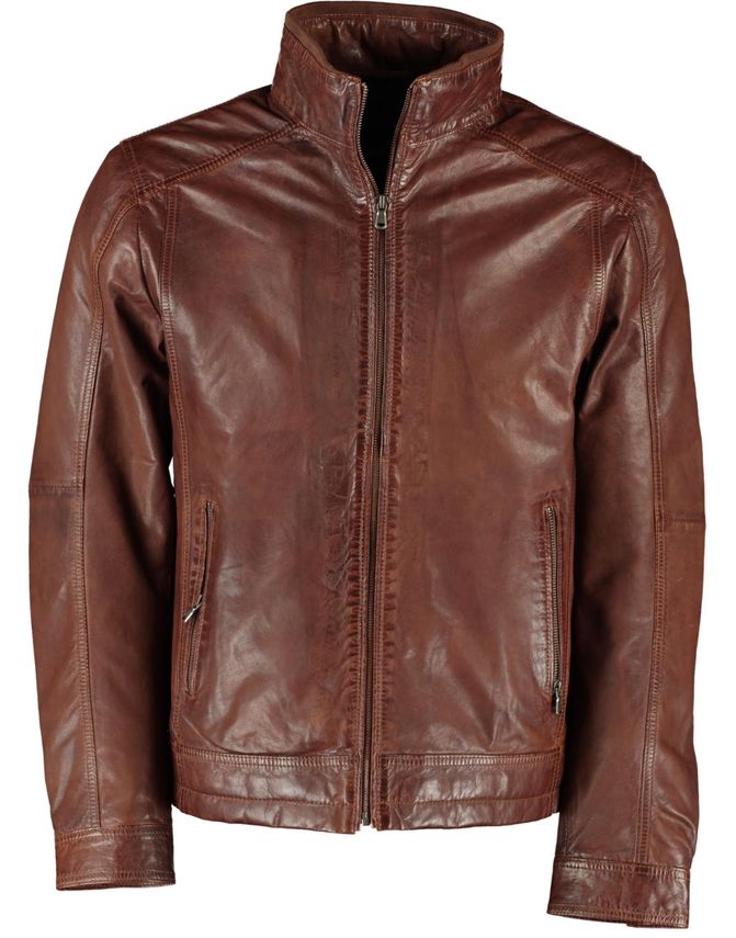 Biker Leather Jacket fra Gino Marcello