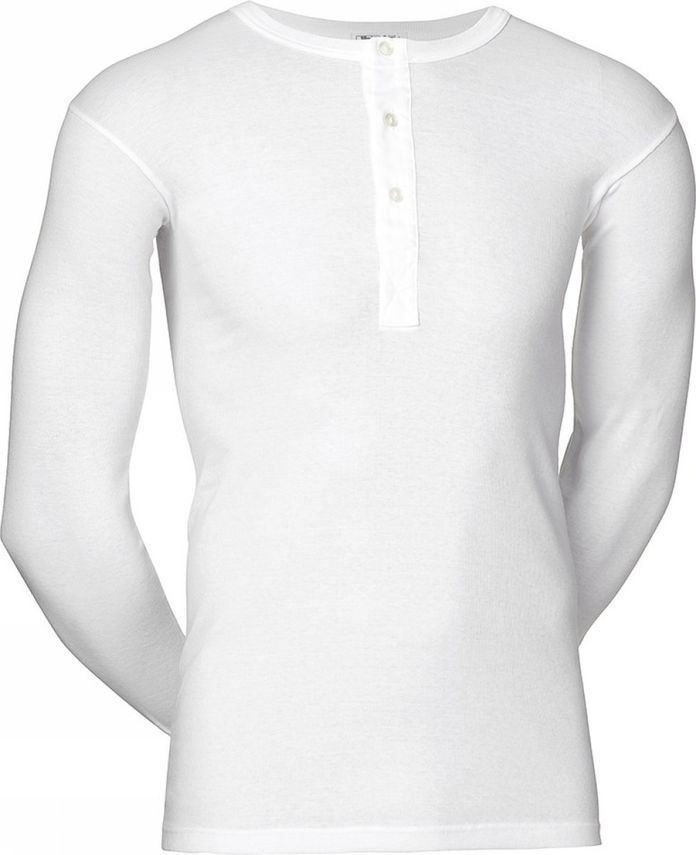 Langærmet T-shirt med knapåbning fra JBS - Must-have!