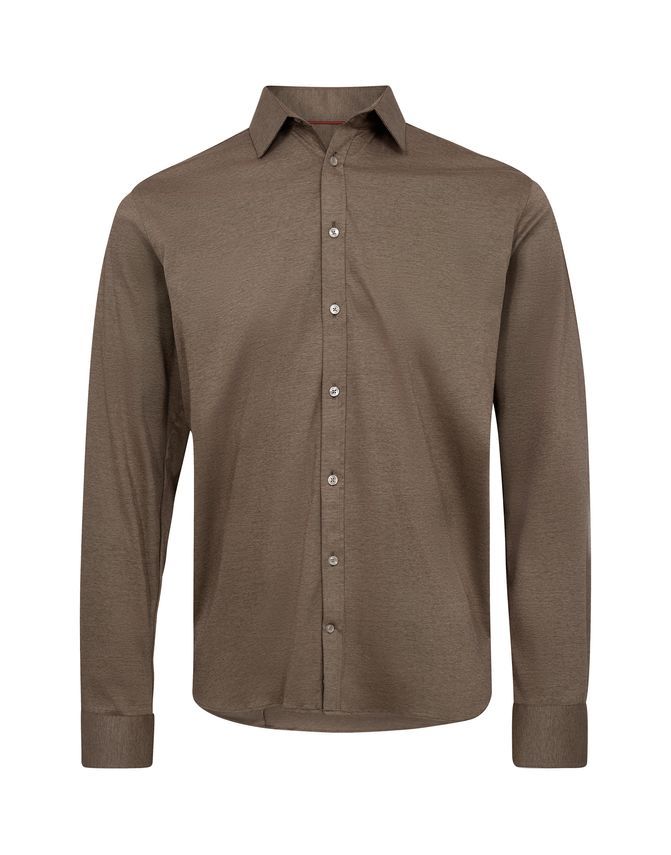 Knitted Shirt L S Modern Fit fra Gino Marcello