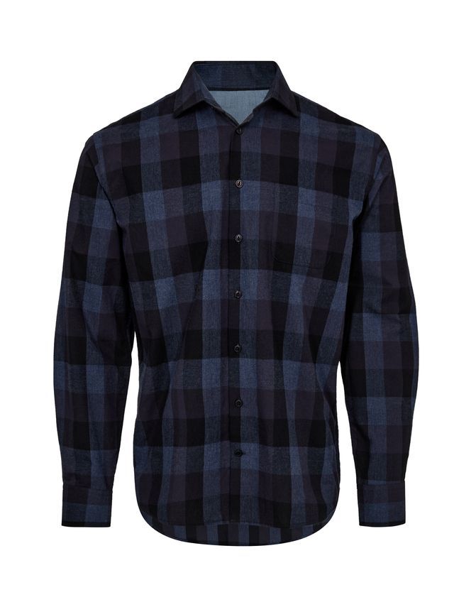 Langærmet flannelskjorte fra Black Blue - Stil og komfort!