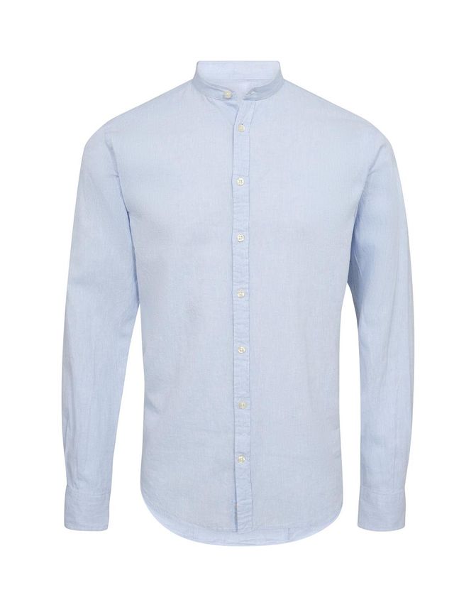 Kina Krave Linned/Bomulds Skjorte – Elegant Stil til Mænd