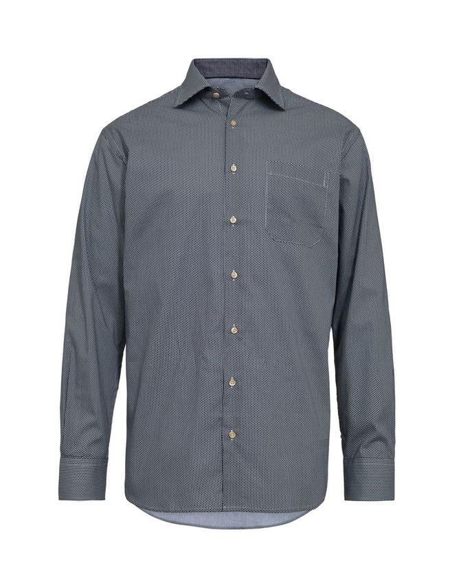 Regular Fit Skjorte med Prik-Mønster fra Black Blue
