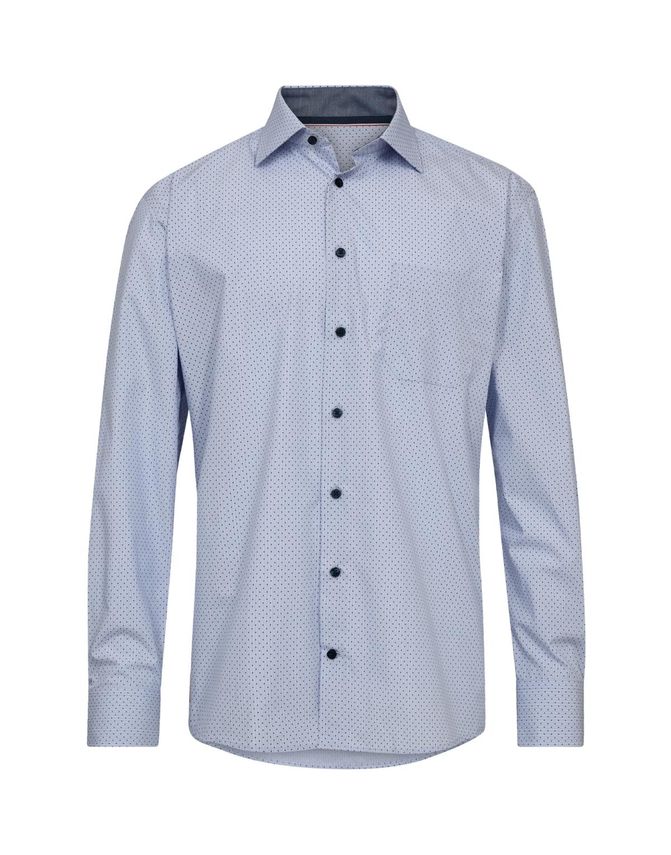 Mens Shirt L S Regular Fit fra Black Blue