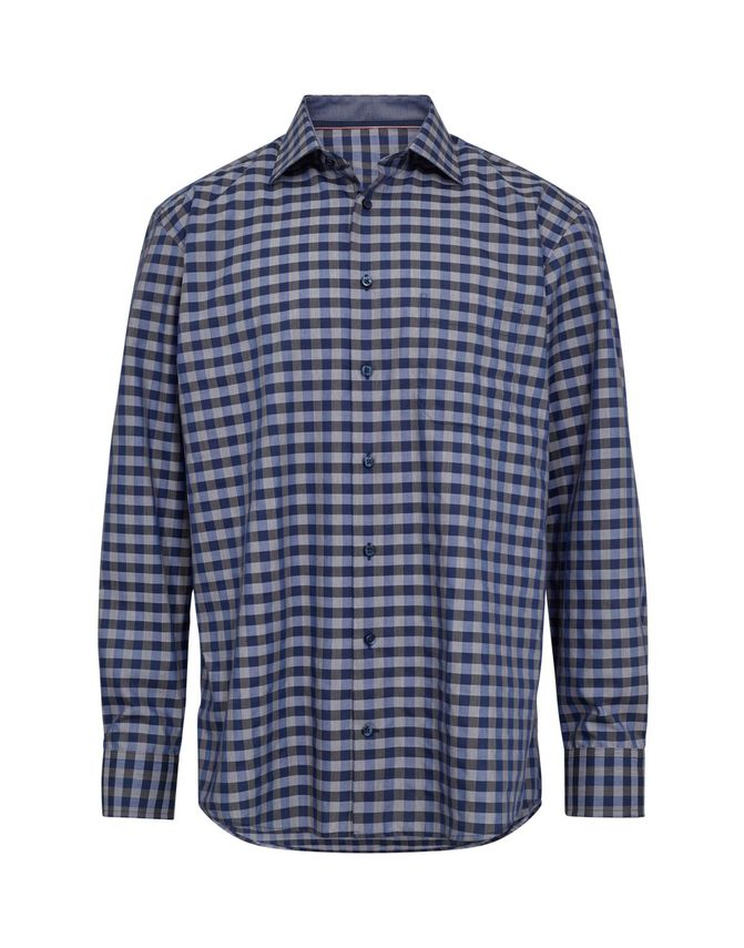 Mens Shirt L S Regular Fit fra Black Blue