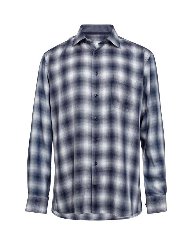 Mens Shirt L S Regular Fit fra Black Blue