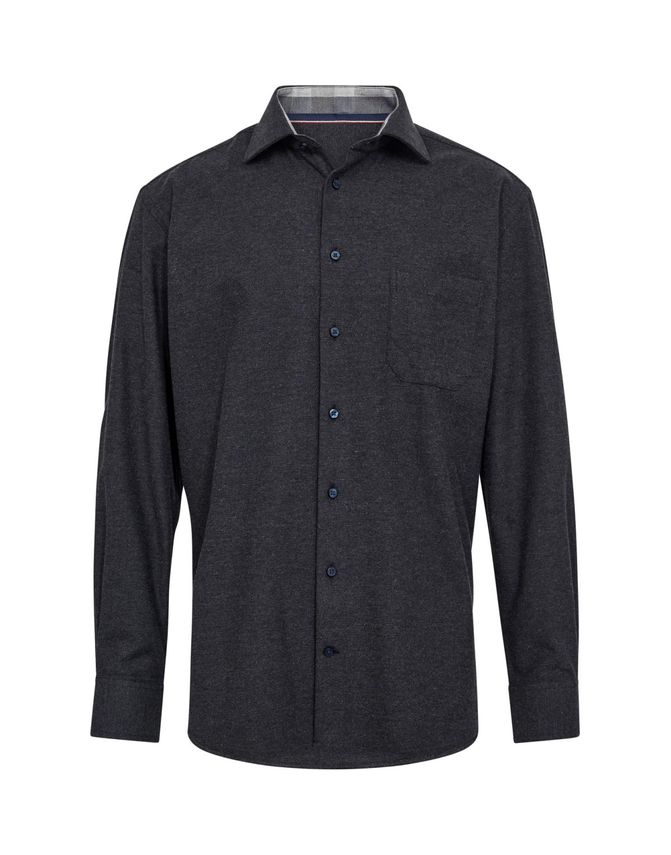Mens Shirt L S Regular Fit fra Black Blue
