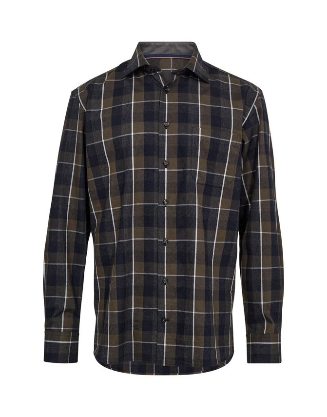 Mens Shirt L S Regular Fit fra Black Blue