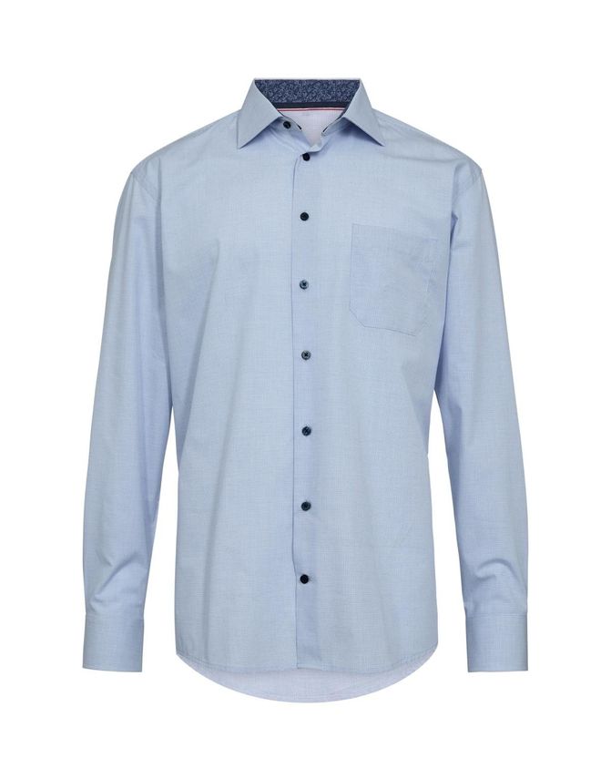 Mens Shirt L S Regular Fit fra Black Blue