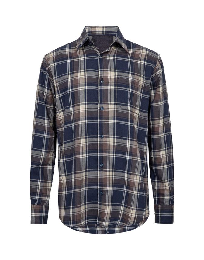 Mens L S Shirt Regular Fit fra Black Blue