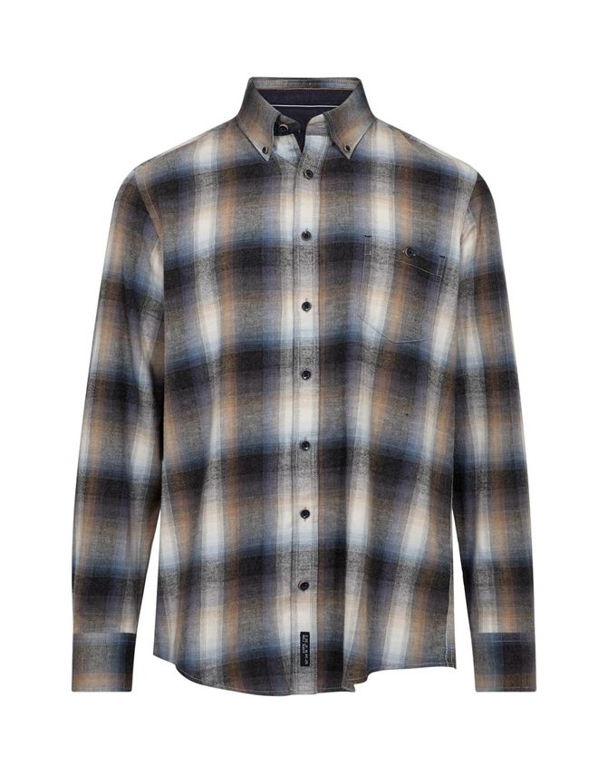 Mens L S Shirt Regular Fit fra Black Blue