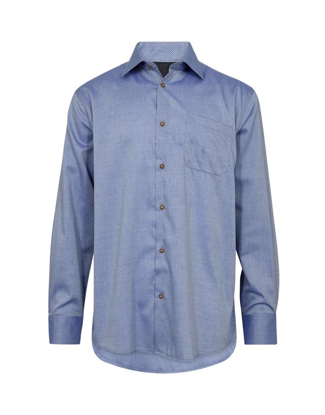 Mens Shirt L S Regular Fit fra Black Blue