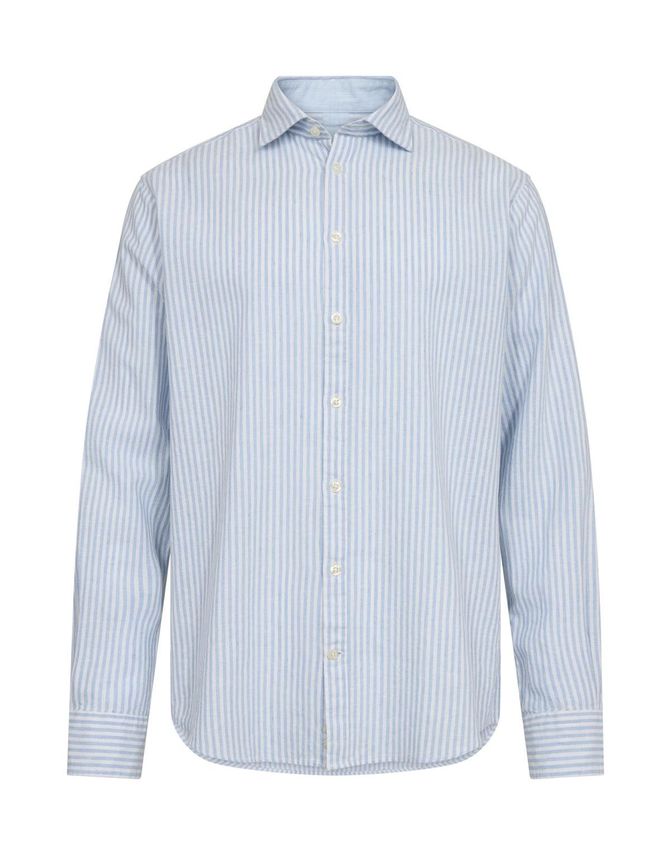 Linen Blend Shirt L S Modern Fit fra Gino Marcello