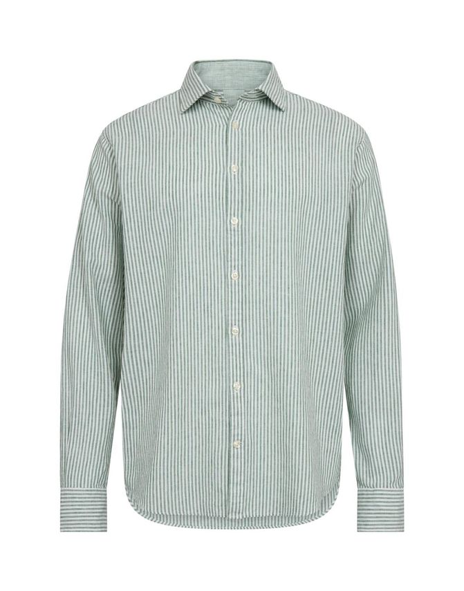 Linen Blend Shirt L S Modern Fit fra Gino Marcello