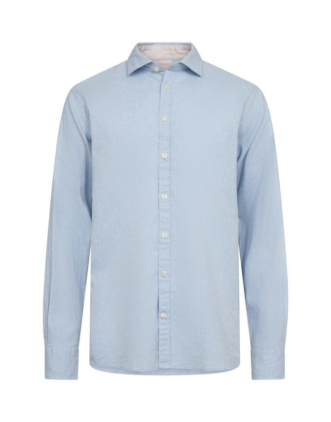 Linen Blend Shirt L S Modern Fit fra Gino Marcello