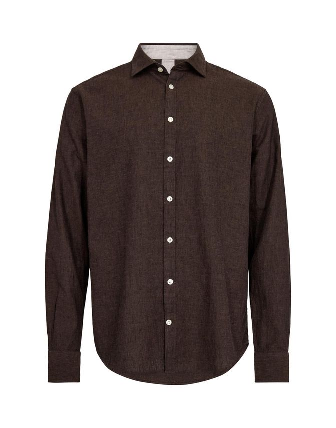 Linen Blend Shirt L S Modern Fit fra Gino Marcello