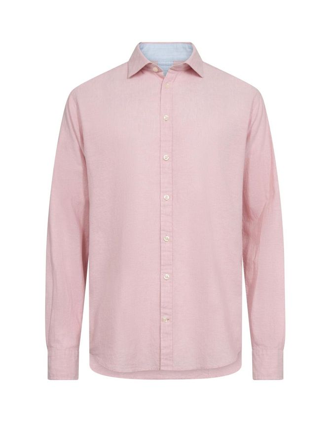 Linen Blend Shirt L S Modern Fit fra Gino Marcello
