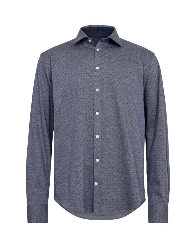 Knitted Shirt L S Modern Fitting fra Gino Marcello