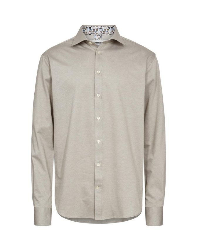 Knitted Shirt L S Modern Fitting fra Gino Marcello