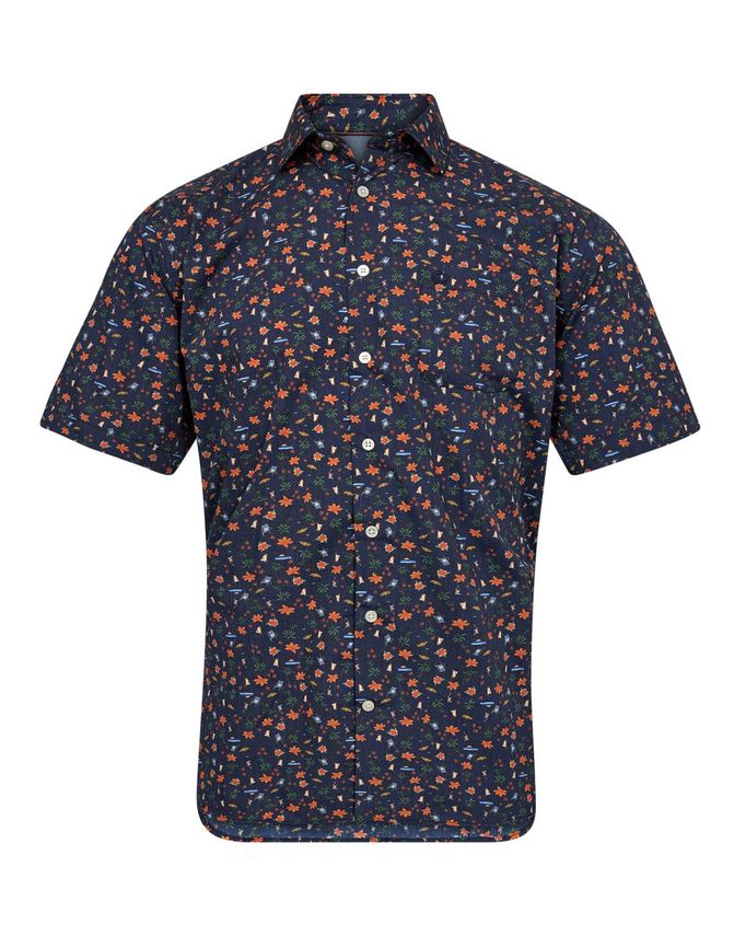 S S Skjorte i Sommerfarver fra Thomas Regency - Must-have!