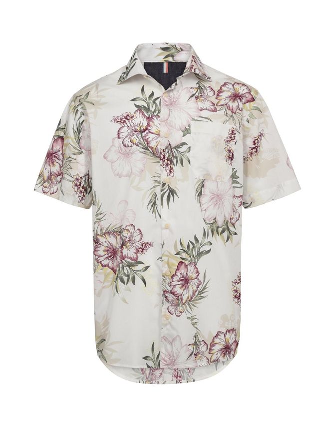Blomsterprint Kortærmet Skjorte - Perfekt til Foråret!