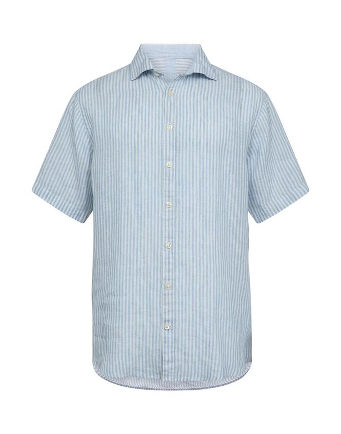 Linen Blend Shirt S S Modern Fit fra Gino Marcello