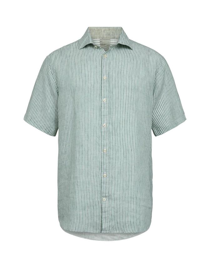Linen Blend Shirt S S Modern Fit fra Gino Marcello