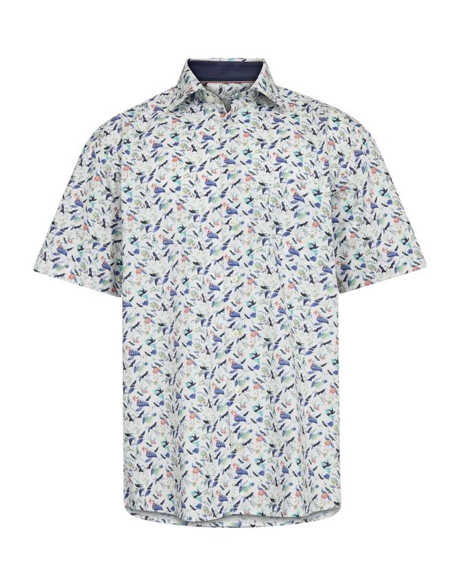 Shirt S S Regular Fit fra Black Blue