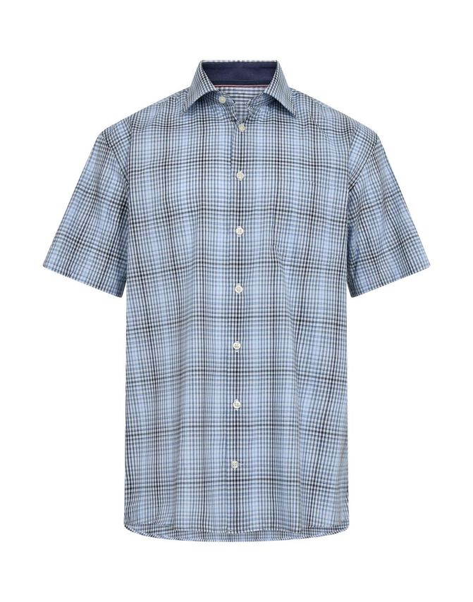 Shirt S S Regular Fit fra Black Blue