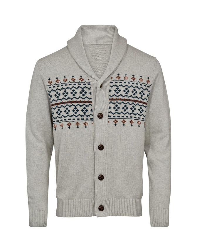 Stilfuld cardigan med sjalskrave fra Black Blue