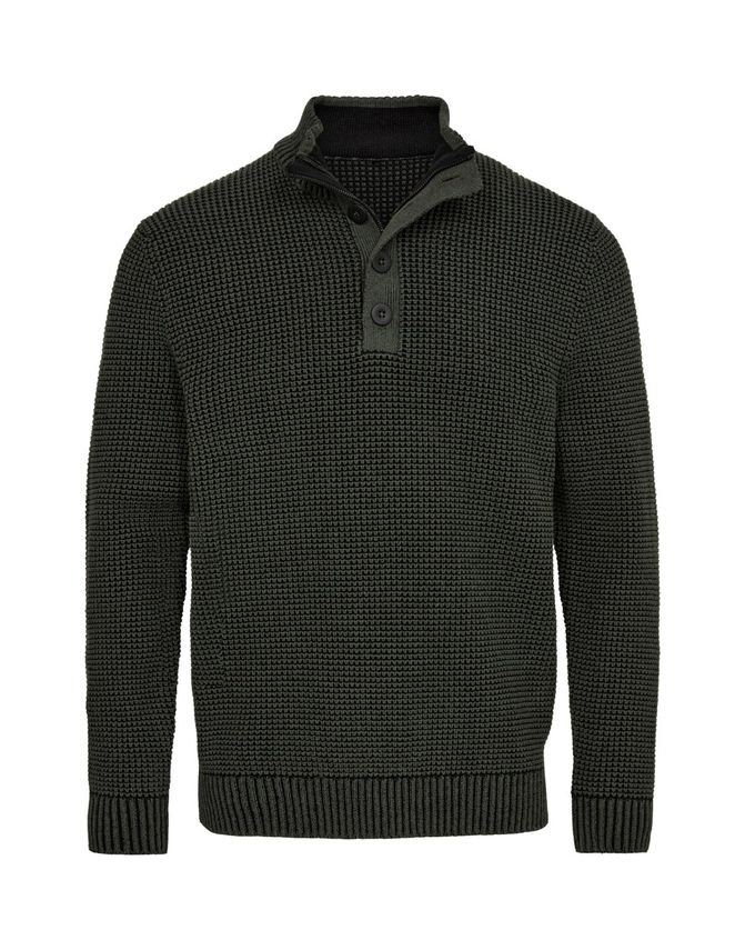 Klassisk striktrøje med knapper fra Black Blue - Must-have!
