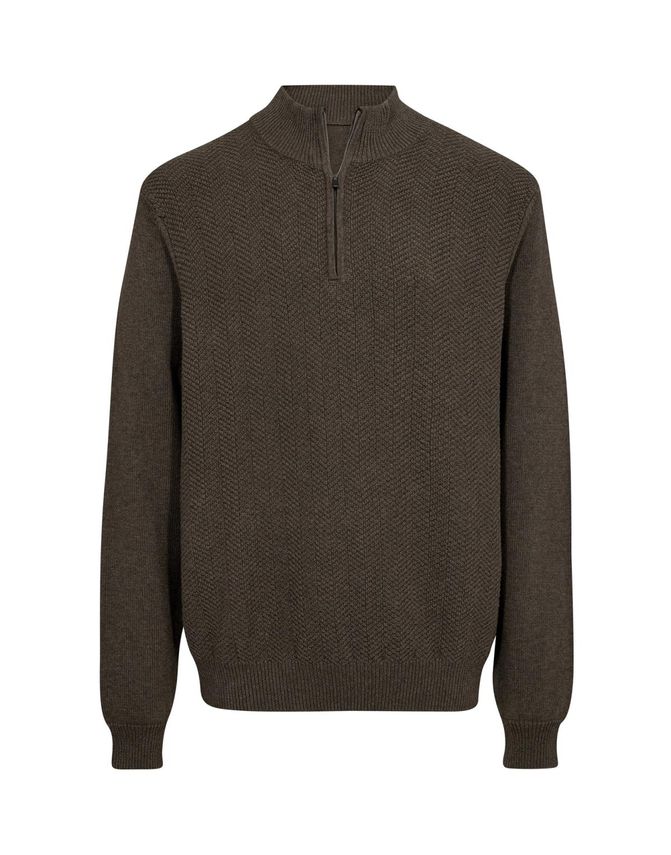 Halv-zip striktrøje fra Gino Marcello – Stil og komfort!