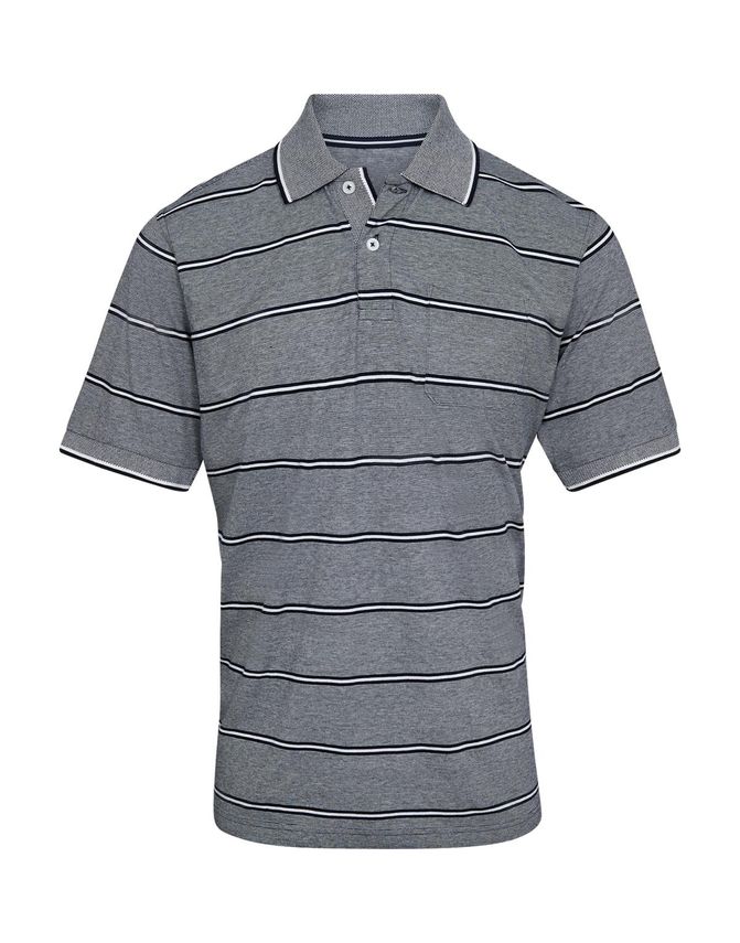 Striped Polo Regular Fit fra Black Blue