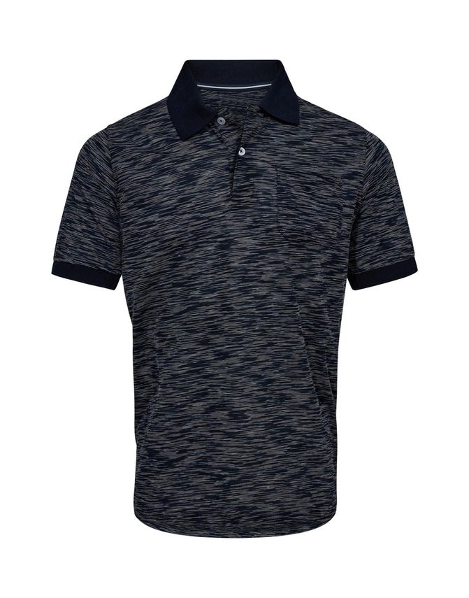 Spacedyed Polo Regular Fit fra Black Blue