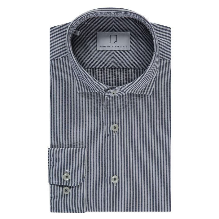 Sawyer Seersucker Shirt Ws Ls fra Born With Appetite