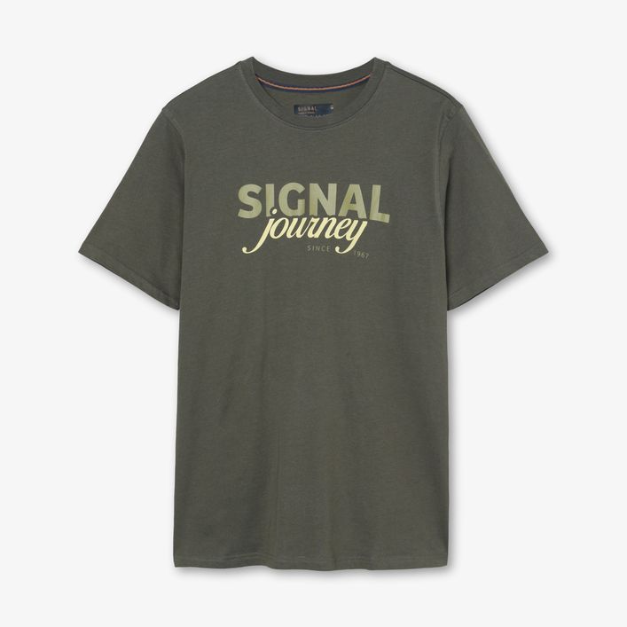 Dizzysi T-shirt med "Signal Journey" print – Stilfuld komfort