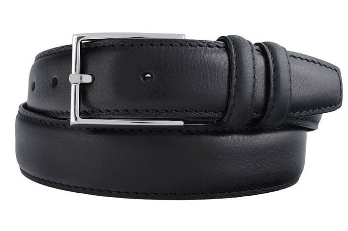 Klassisk sort læderbælte fra Bosswik – Et must-have til mænd!