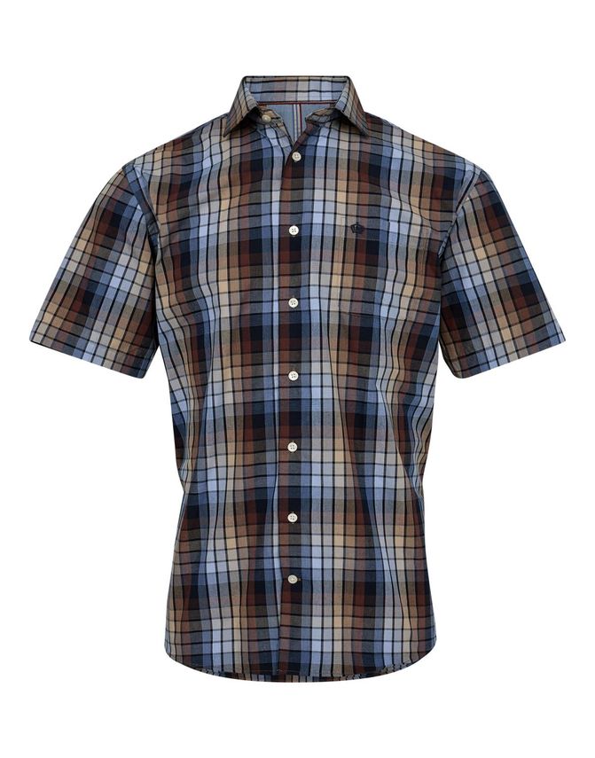 Sommerkortærmet skjorte med easy care fra Black Blue